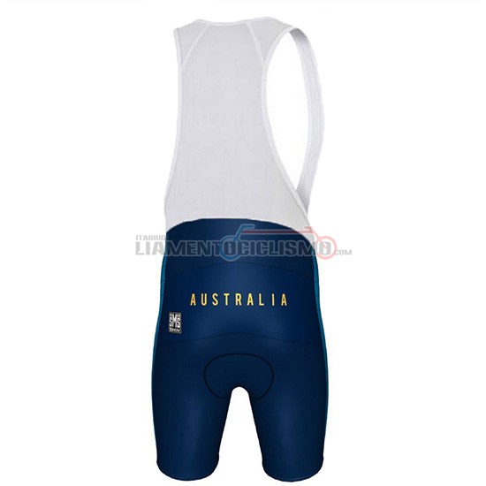 Abbigliamento Ciclismo Australia Manica Corta 2018 Bianco e Blu